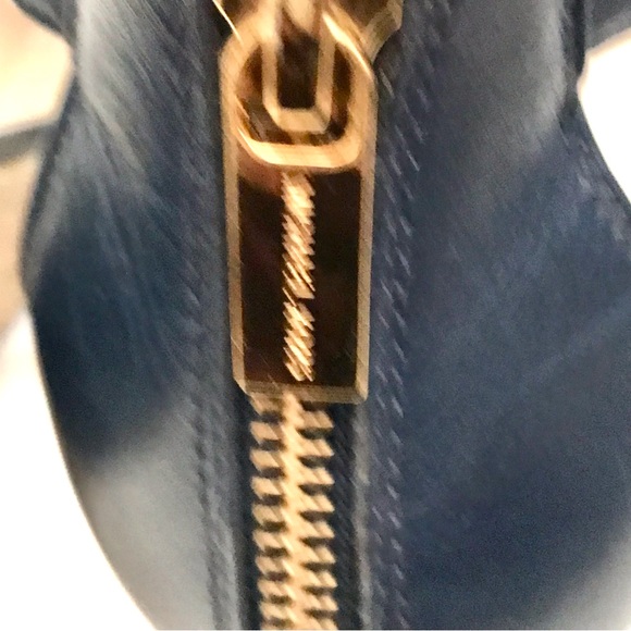 MICHAEL Michael Kors Sandals Navy Leather Espadrille Wedge Size 7 NIB - Picture 13 of 15